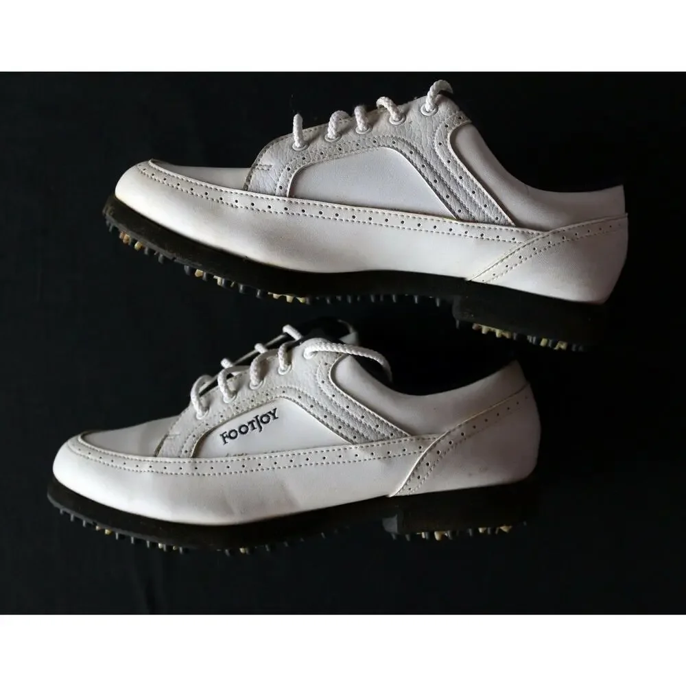 Footjoy Women's Sz 8M Greenjoy‎ White Golf Shoes
